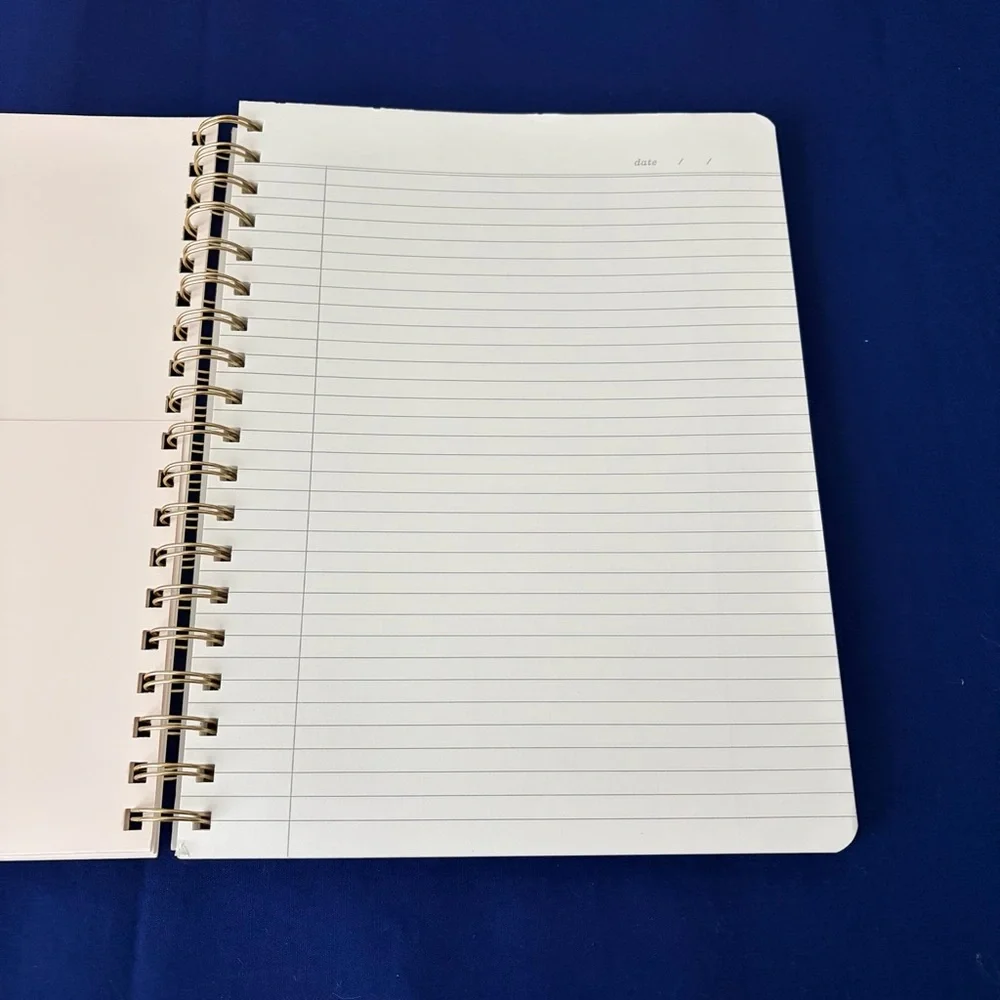 Charming Blue Floral Spiral Notebook